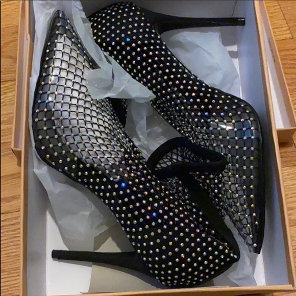 Simmi diamond fishnet bootie - Picture 4 of 8